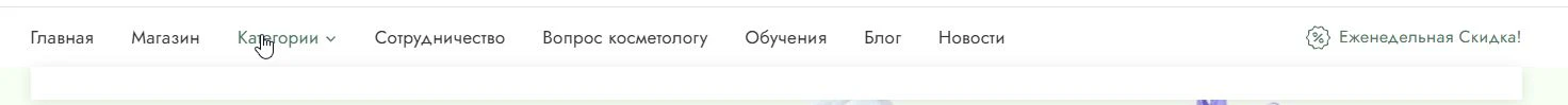 Категории сайта отсутствуют